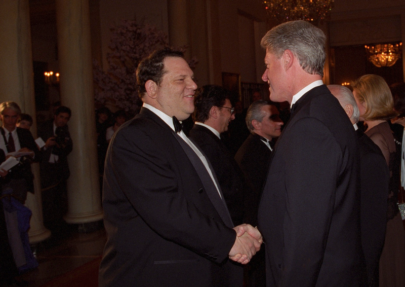 Harvey Weinstein shakes hands with President Bill Clinton at the White House’s Chinese State Dinner on October 29, 1997 (Clinton Presidential Library)